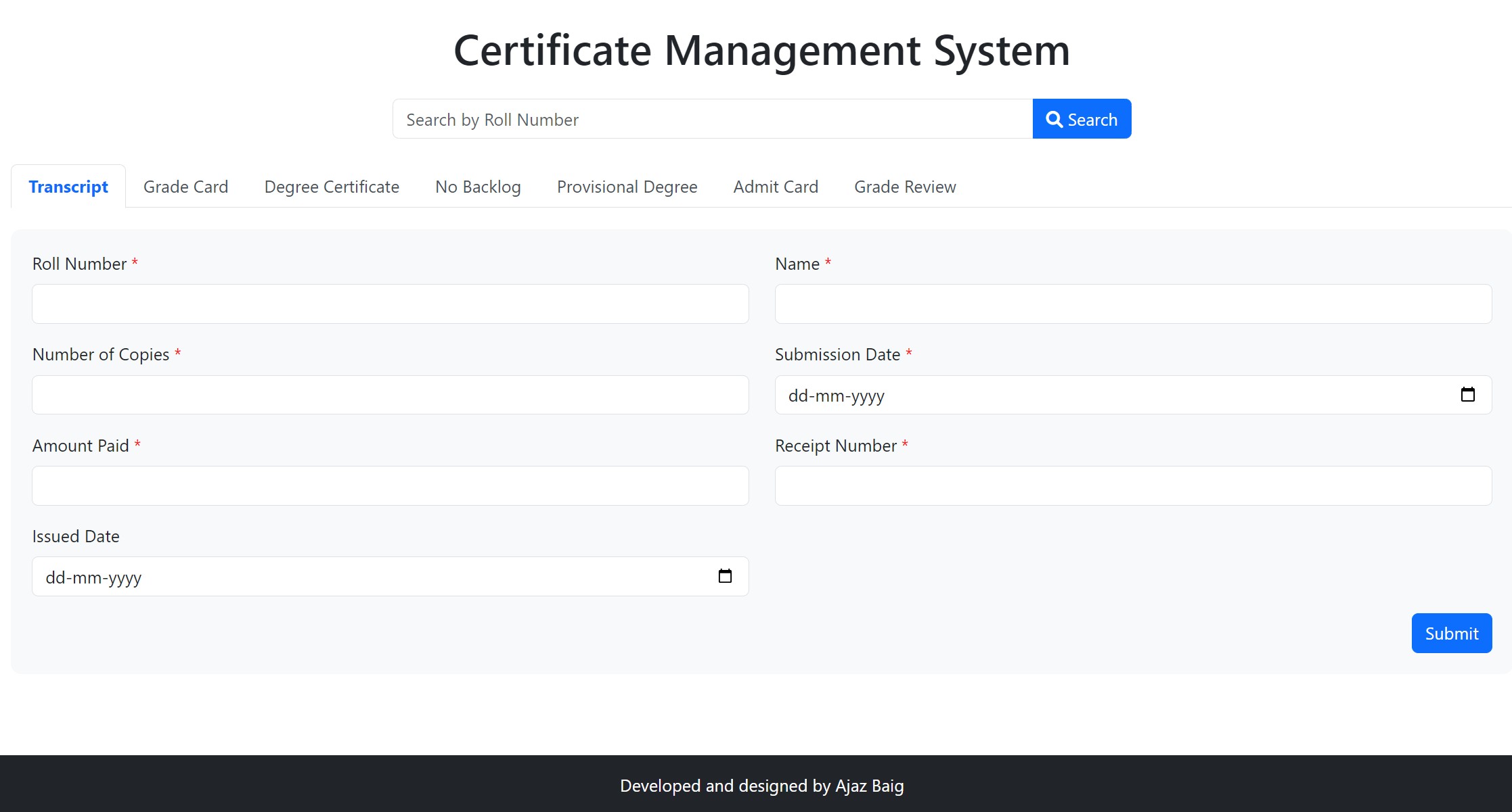 Certificate Management System